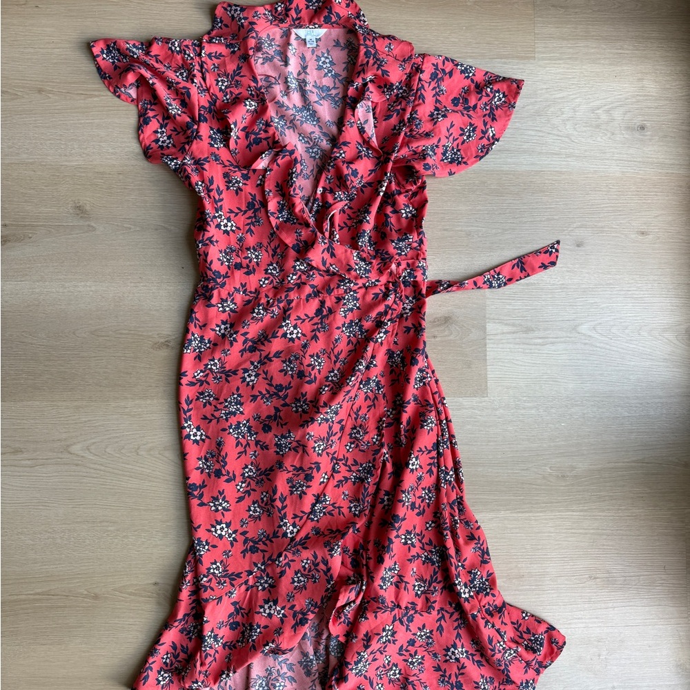 Time and Tru Asymmetrical Wrap Floral Dress